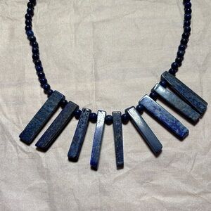 Lapis lazuli Blue Stone 18” Necklace